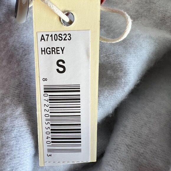 Max Studio Heather Gray Open Hooded Cardigan with Pockets Size S NWT! - Picture 6 of 8